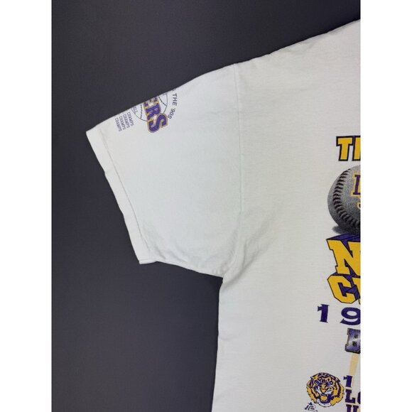 Vintage 1996 1997 LSU Tigers Baseball Back 2 Back Champions Louisiana State Rare - Picture 5 of 16